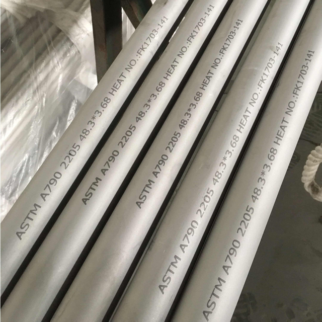 round liquid transit S32205 2205 seamless duplex Grade stainless steel pipe TUV